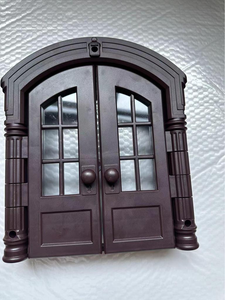 Pet Door: Cross-Border Cat & Dog Kennel Door with No-Flip Stopper for French Doors