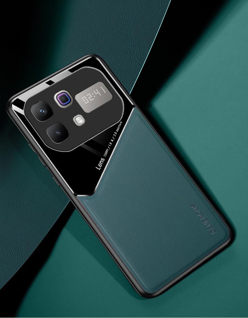 

EUCAGR For Infinix Note 60 Pro Case Luxury Soft PU Leather Magnetic protective Back Cover For Infinix Note60 Pro Phone Shell Infinix Note 60 Pro зелений