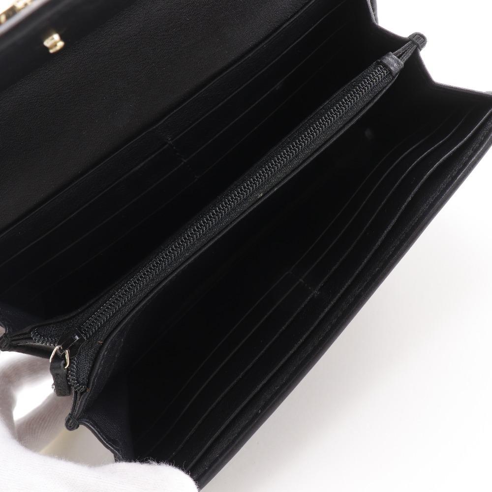 GUCCI Interlocking G Purse 282434 black Sima leather Women Used