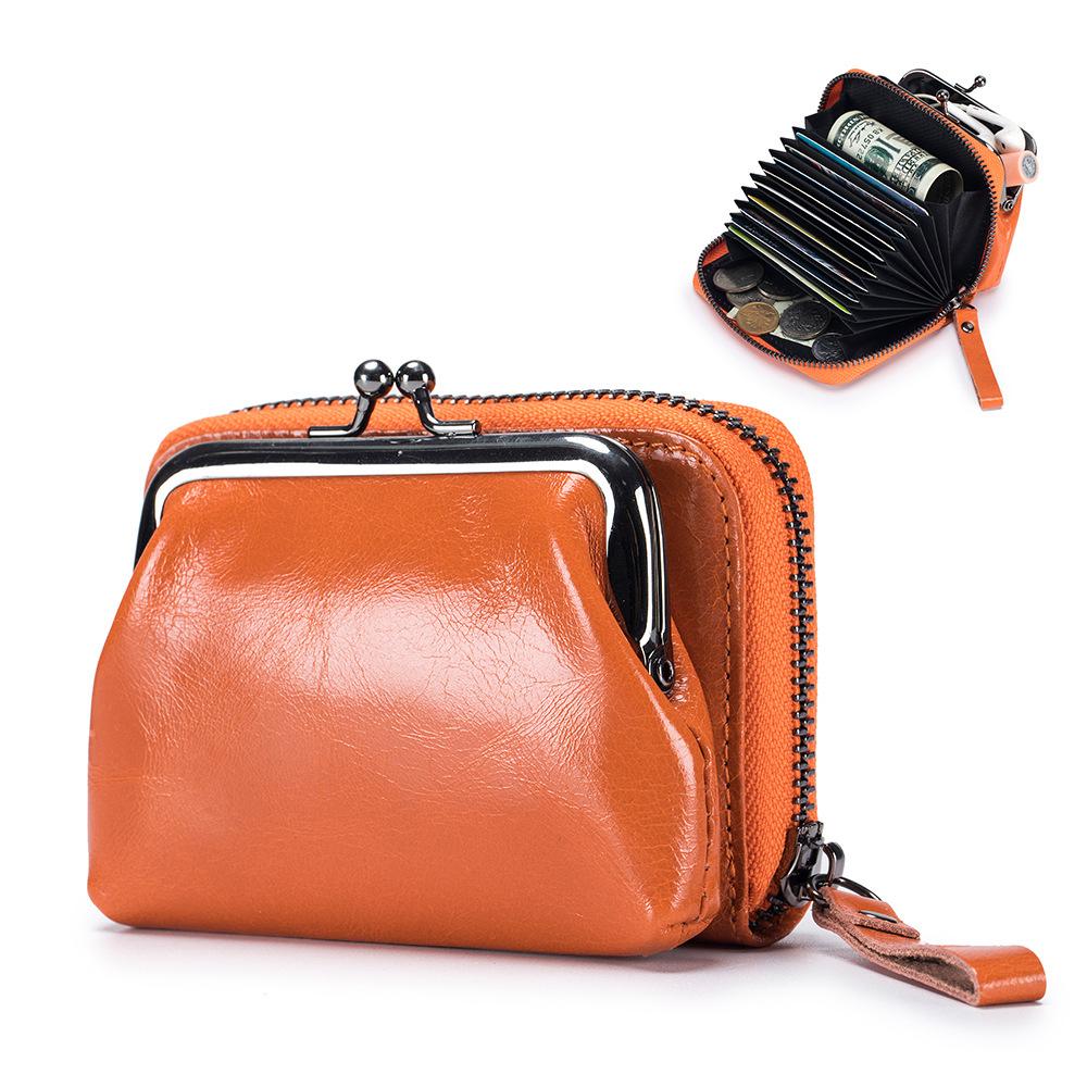 New European and American Fashion Change Bag Women's Multi-card Change Card Bag Integrated Removable Clip Bag Retro Small Wallet