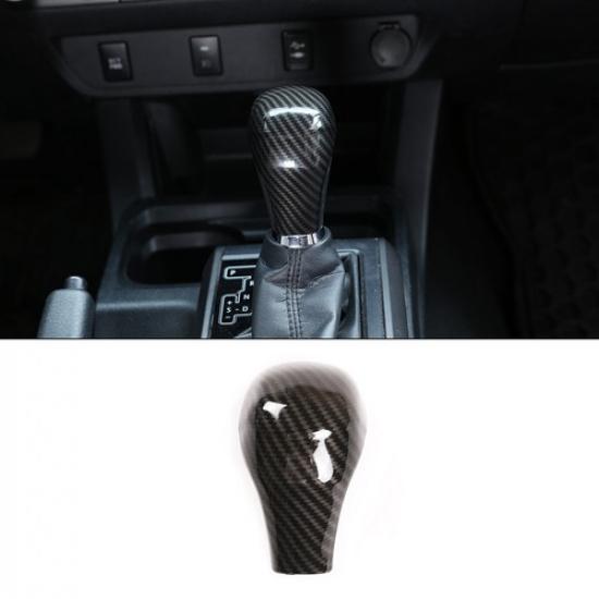 ABS Carbon fiber Gear Shift Knob Shifter Cover Trim For Toyota Tacoma 2016-