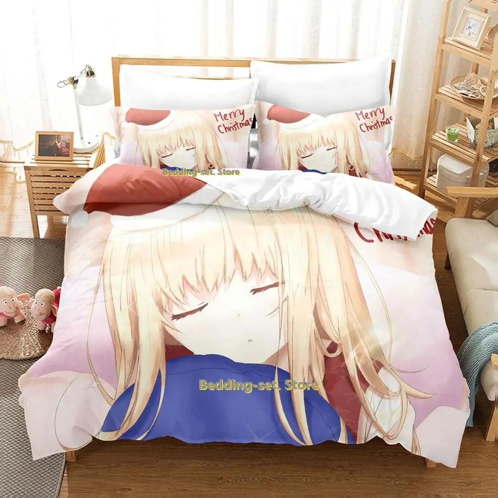 The Angel Next Door Spoils Me Rotten 3D Anime Bedding Set Kawaii Girls Duvet Cover Adult Kid Bedroom Decor