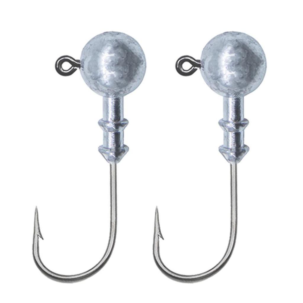 2X verstärkter Weichköder-Wurmhaken aus Kohlenstoffstahl mit Anti-Rutsch-Design