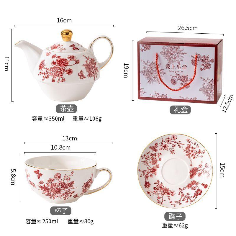 

Цветущий набор чайников из костяного фарфора, Ретро британский сувенирный подарок в виде цветочного горшка «Мать и дитя», Высококлассный роскошный свадебный подарок