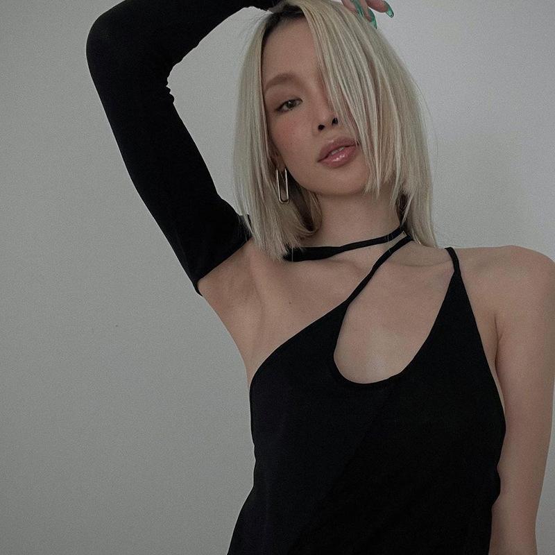 Hollow Out Blusas One Off Shoulder Summer Clothes Tshirts for Women Top Female T-shirt Women's T-shirt Black Sexy Tops T Shirt