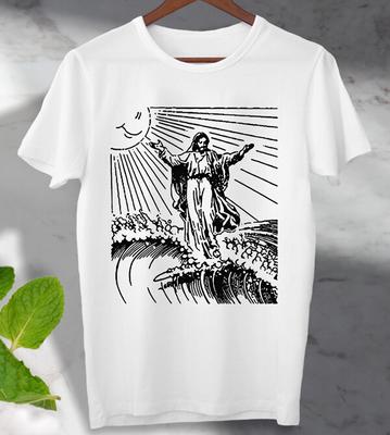 The Wave Off Kanagawa Surfing Jesus Funny  T Shirt Tee Unisex  Men's, Ladies Top