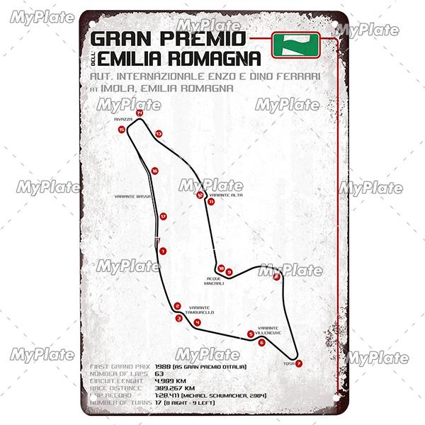 Vintage Racing Track Metal Poster Competition Tin Sign Plaque Iron Plate Bar Club Man Cave Home Wall Decor Fans Poster Custom