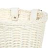 Cestino per bicicletta in rattan intrecciato, cestino anteriore per manubrio, cestino per bicicletta impermeabile rimovibile, borsa portabici per bambini
