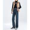 High-waisted Wide-leg Jeans for Women Loose and Slim New Style Autumn and Winter Plus Velvet Vintage Draped Straight-leg Floor Pants