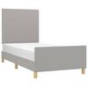 Vidaxl Bed Frame Without Mattress, Light Gray, 80X200 Cm, Upholstered In Fabric