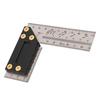 Stainless Steel Marking Ruler with 90-Degree Angle and Clear Positioning Holes for Accurate Woodworking and Craft Projects