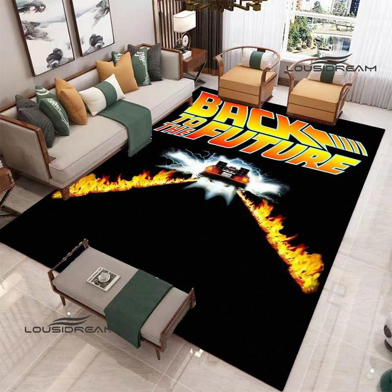 Movie Back To The Future printed carpet Living room bedroom non-slip carpets Yoga mat Outdoor carpet kawaii rug birthday gift
