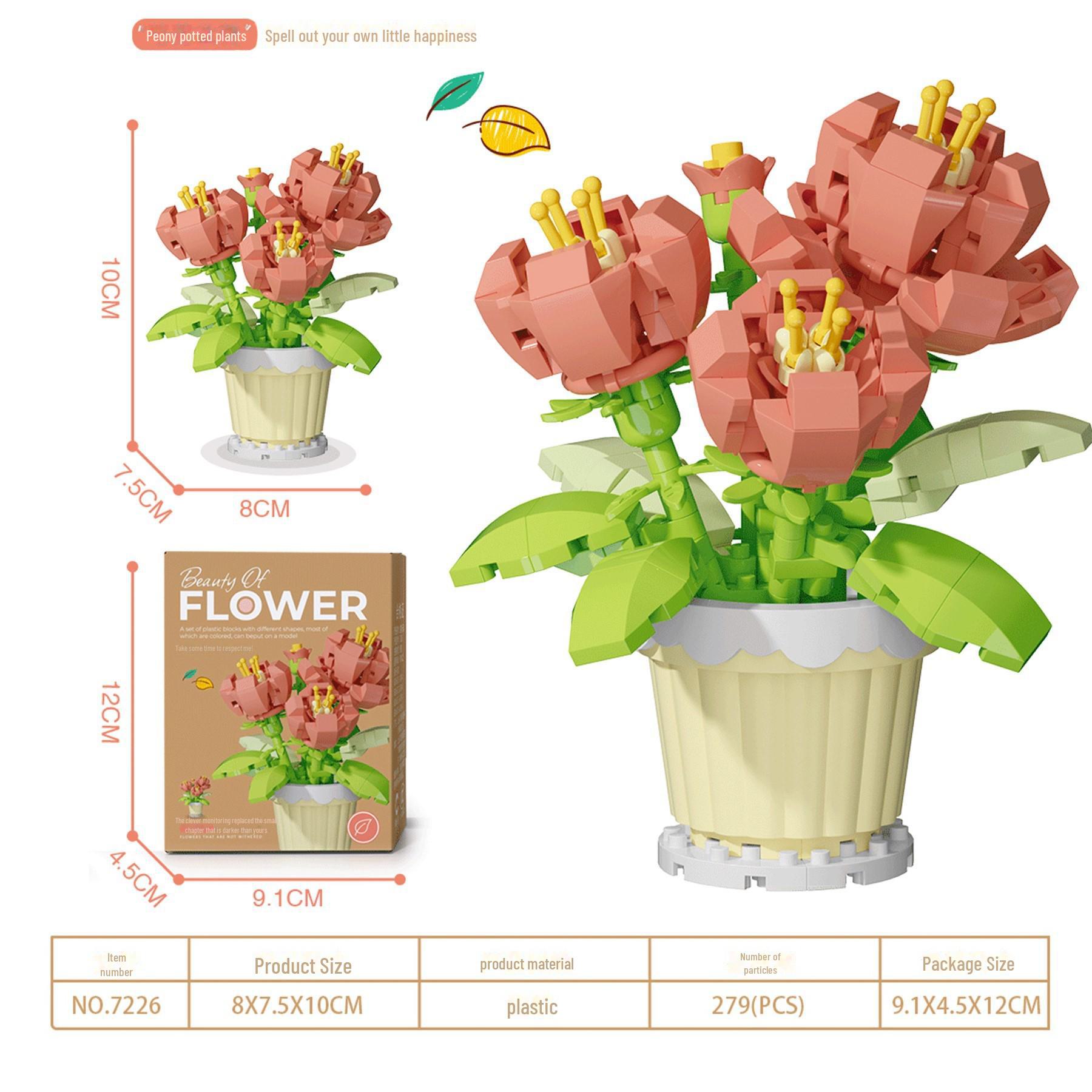 

Міні-блоки Вічна квітка : Декоративні прикраси для настільних квіткових горщиків для подарунка