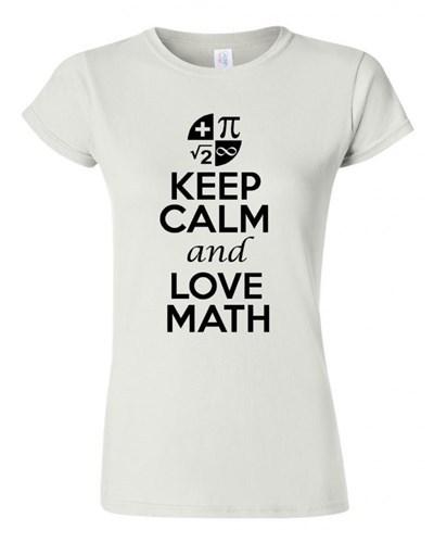 New Junior Keep Calm and Love Math Novelty Mathematics Lover T-Shirt Tee Unisex T-Shirt S
