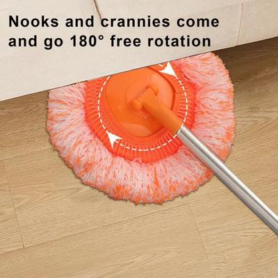 Reinigungsmopp mit einziehbarem, verlängertem Griff, um mehrere Winkel drehbarer Kopf, Trocken- und Nassgebrauch, Reinigungsmopp mit 3