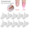 10pcs / Set Transparent Nail Tips Clips   Quick Building Mold Clips Nail Gel Accessories