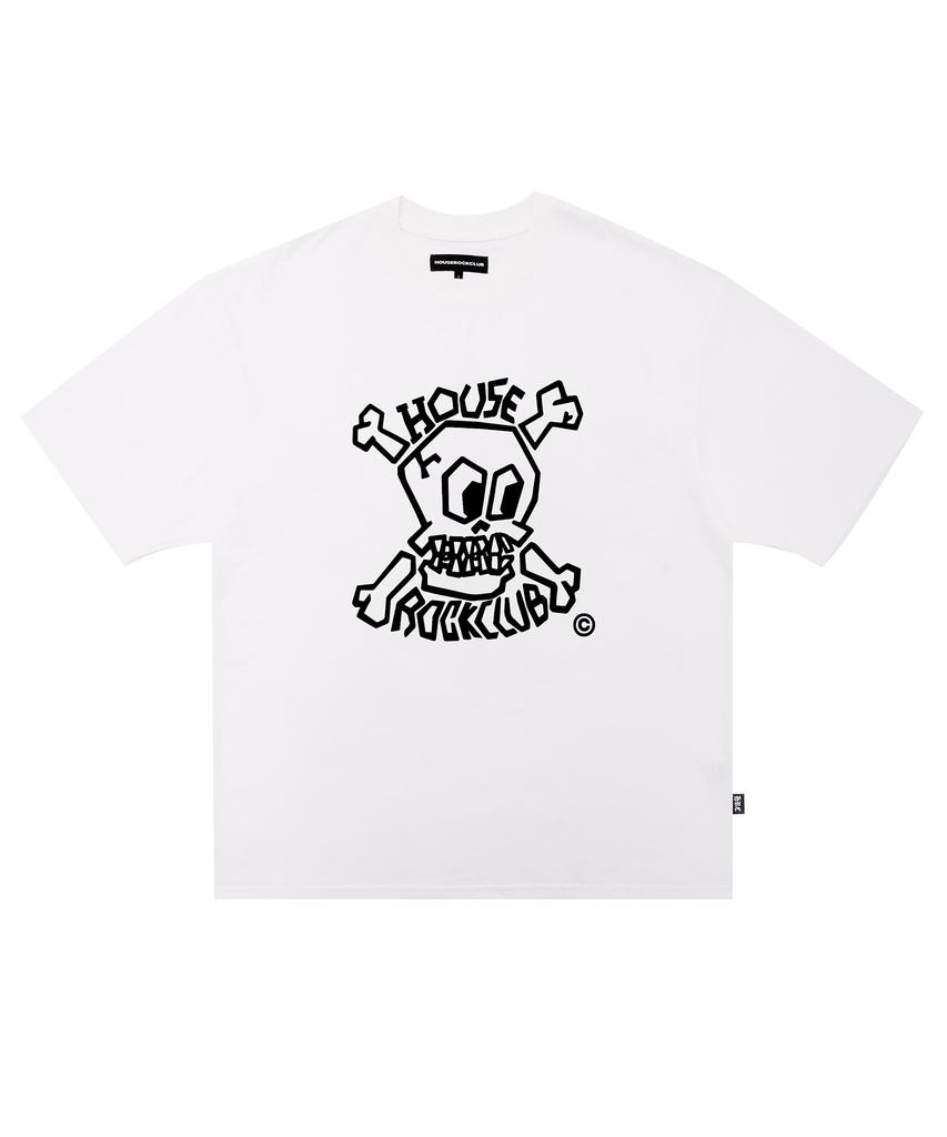Hauseulagkeulleob Garage Skull Tee - Vintage White