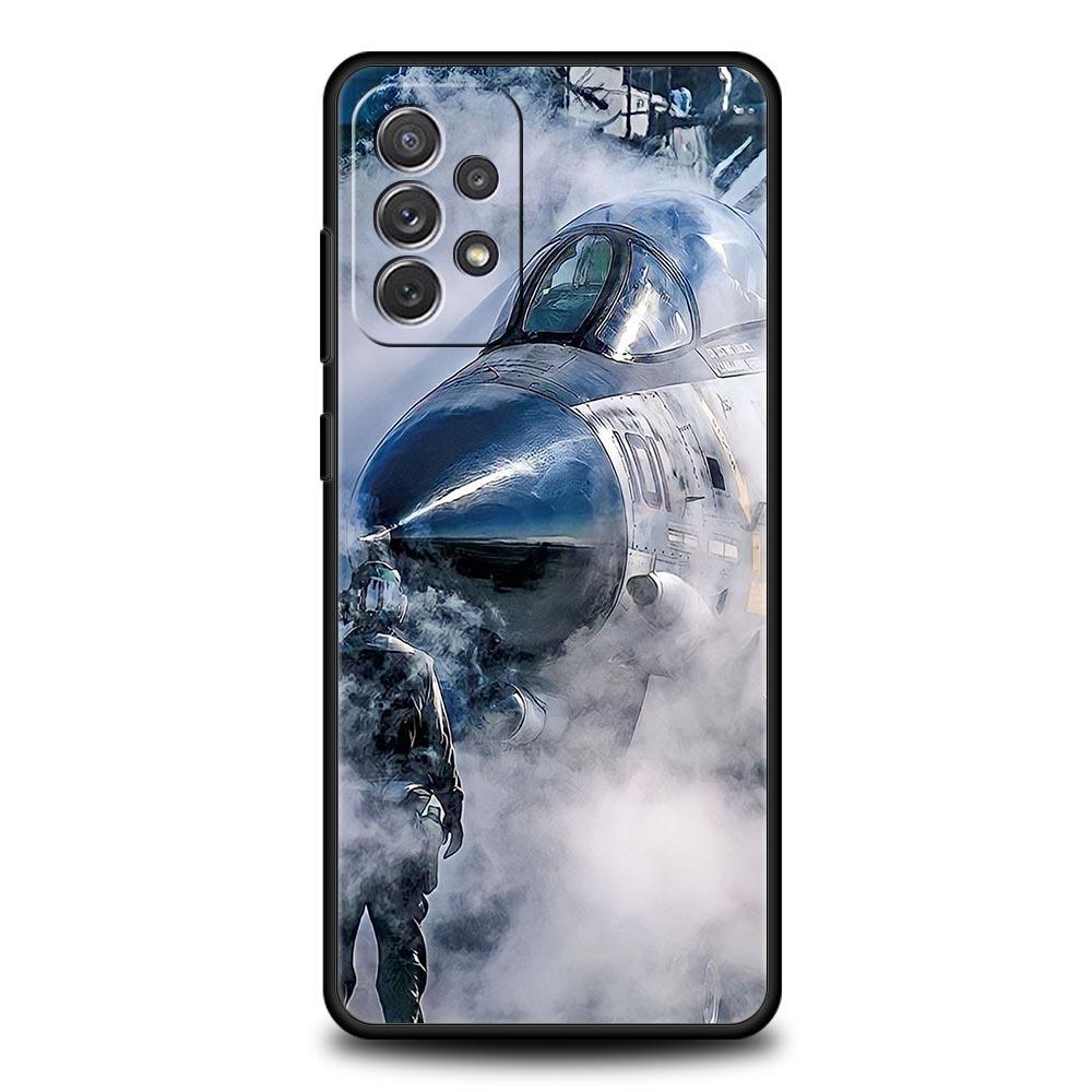 Custodia per Telefono Per Samsung Galaxy A15 A13 A51 A71 A41 A31 A21S A03S A05 A12 A32 A52 A23 A25 A33 A53 A73 5G Cover Aerei da Combattimento