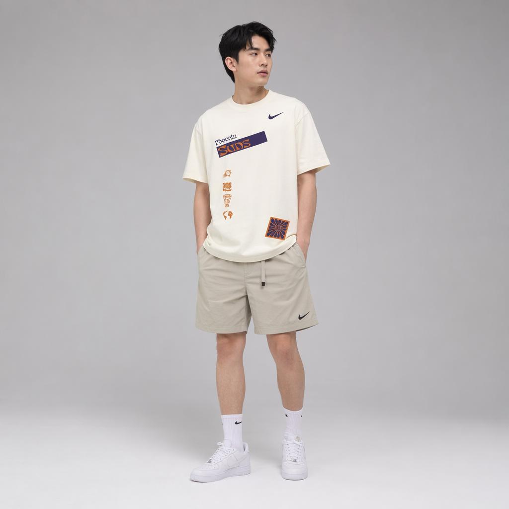 Nike X NBA City Edition Sezóna 2023/24 Phoenix Suns Tričko s krátkým rukávem a potiskem s kulatým výstřihem Pánská trička Jednobarevné FV9294-901