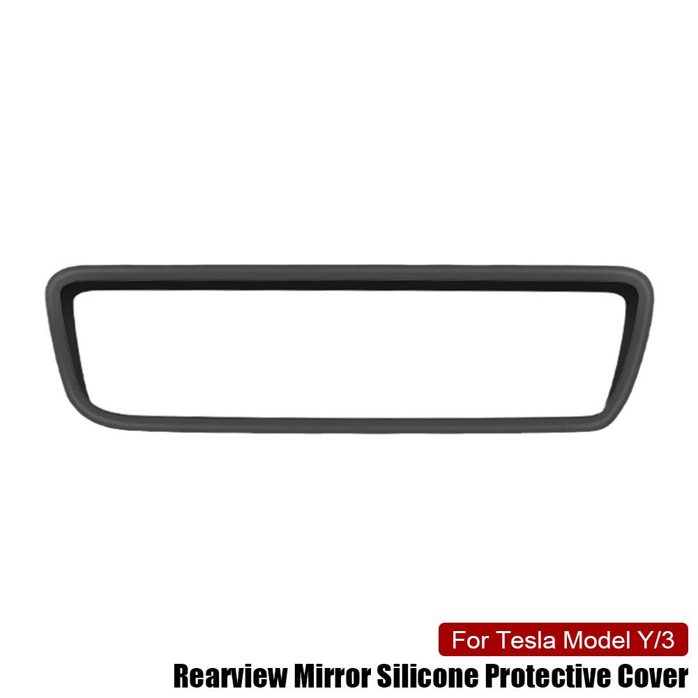 

Защитная крышка для зеркала заднего вида, силиконовая рамка для края, защитный чехол, аксессуары для экрана 2023 2022 2021 2020 чёрный