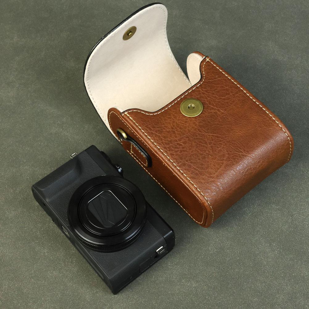 PU Leather Camera Case Universal Camera Vintage Small Protective Bag Waterproof  Travel Crossbody Camera Storage Bag