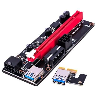1pcs PCIE Riser 1X To 16X Graphics Extension for GPU Mining Powered Riser Adapter Card, 60cm USB 3.0 Cable VER009S
