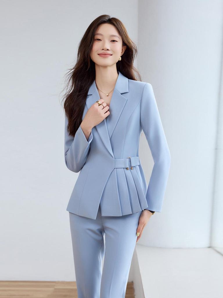 2025 Autumn Apricot Women's Suit Set: Professional Attire for Hotel and Jewelry Store Managers