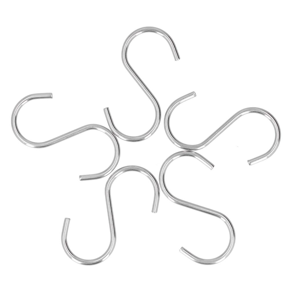 5 Stück Wohnmobil Markisenhaken S-Form Edelstahl Silber Universal Wohnmobil Komponenten