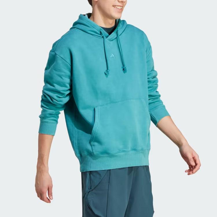 Adidas All Season Garment-Wash Hoodie Men Hoodies Arctic-Blue IB4074