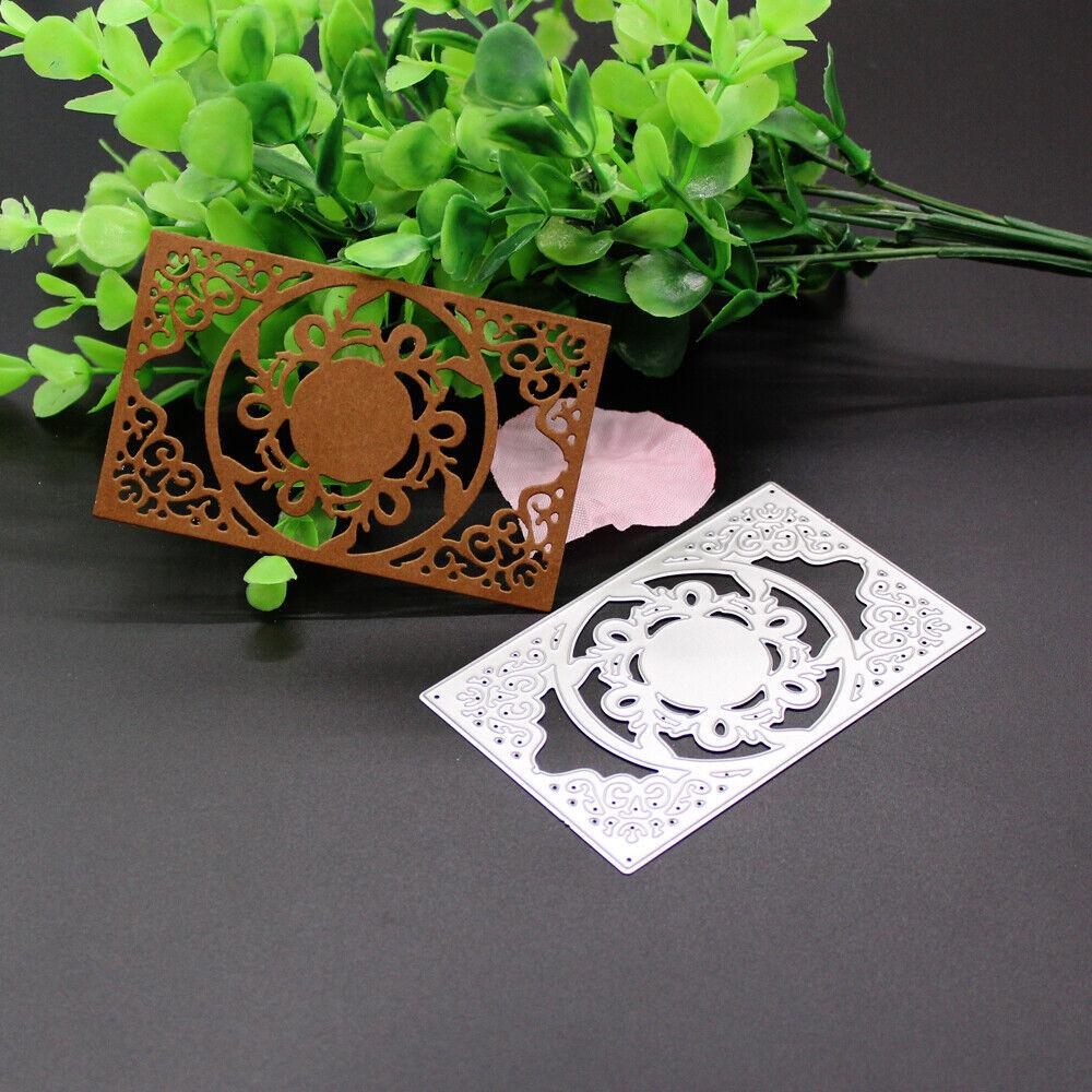 Růže Květina Rám Vyřezávací raznice Kovová šablona Udělej si sám Scrapbooking Album Papír Karta Embossování Řemeslný dekor Umění Vysekaný obdélník
