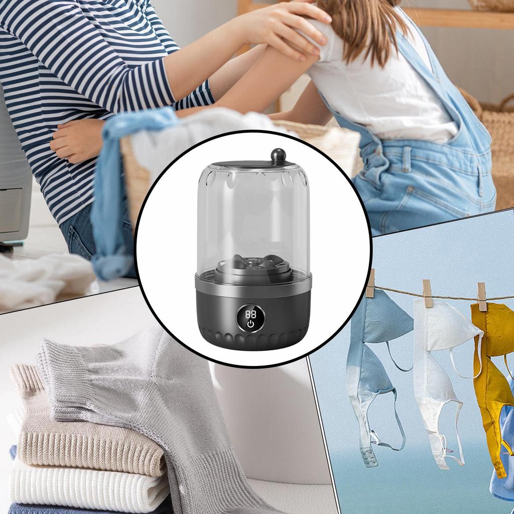 Washing Machine 1L Small Washing Machine Clothes Laundry Fabric Appliances For Apartments Dormitories Travel Camping Hotels