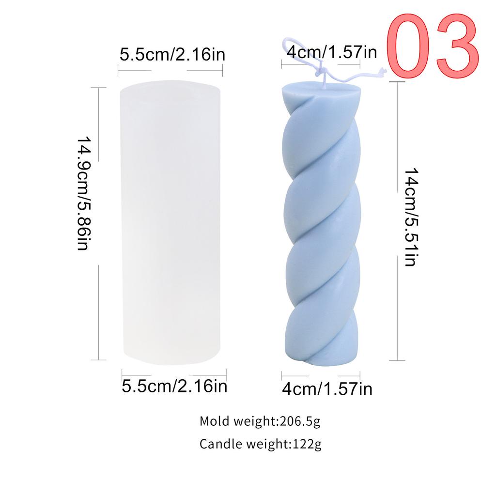 1PC Geometric Ball Cylindrical Candle Silicone Mold DIY woolen yarn bal Soft Bag Sofa Rubik's Cube Soap Resin Craft Cake Fondant