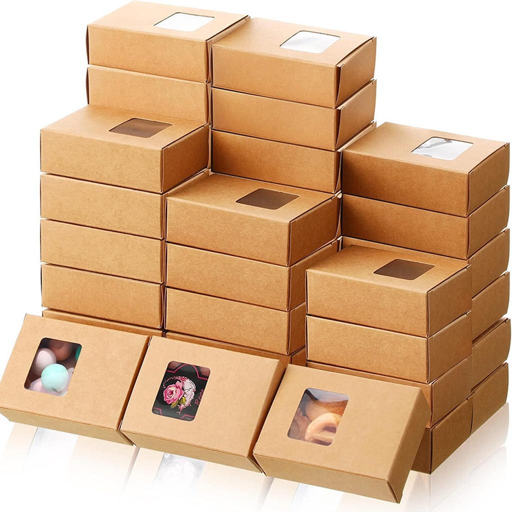 Folding Cardboard Boxes Foldable Small Storage Boxes Jewelry Packaging Boxes Transparent For Cosmetics Packaging Handmade Soap