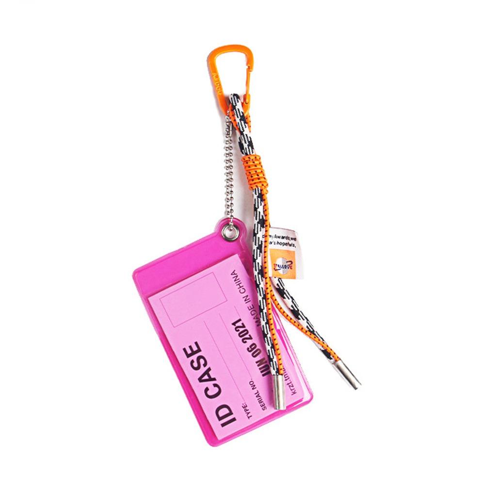 PVC Material ID Card Strap Transparent Credential Holder Card Holder Lanyard  Name Credit