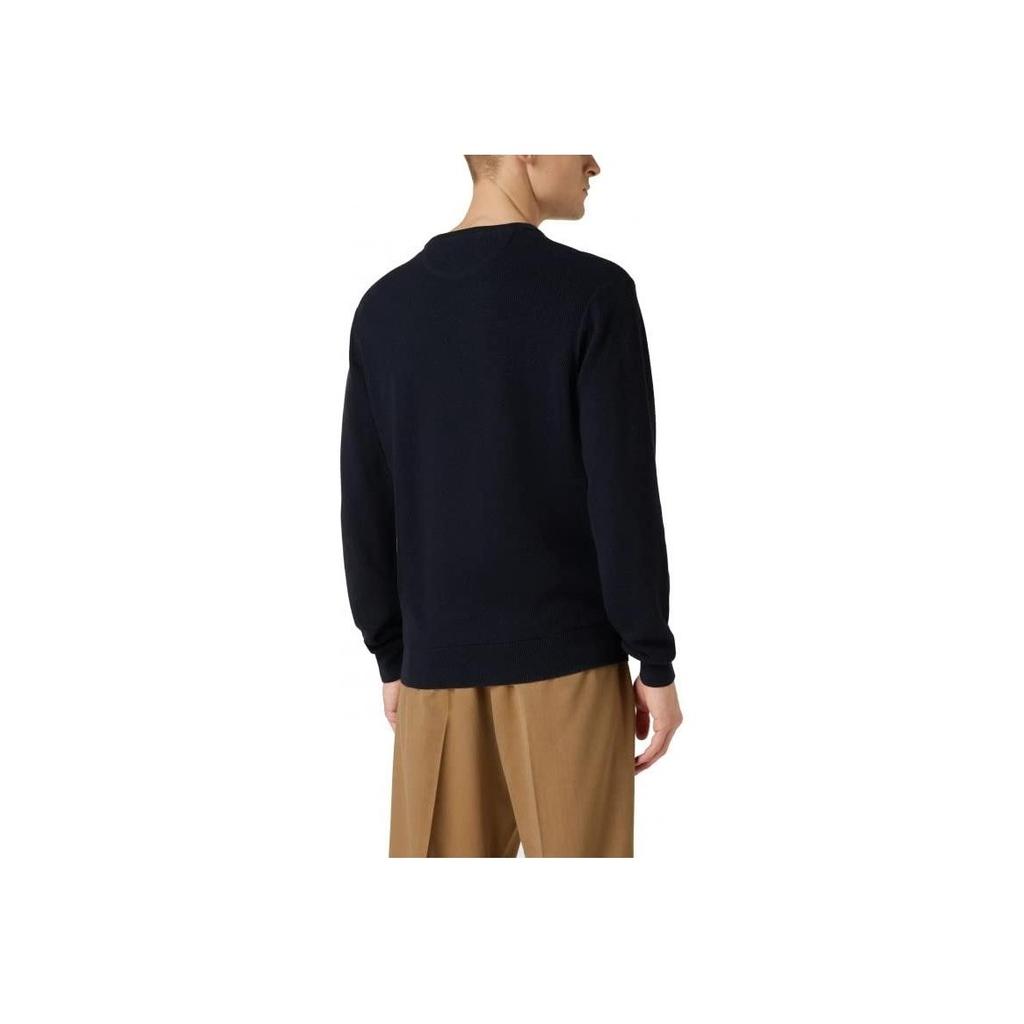 Polo Ralph Lauren Solid Color Logo Embroidered Crew Neck Pullover Sweater Men Sweater Blue 710876698-006