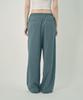 Mihebeu Casual Striped Wide Slacks Blue