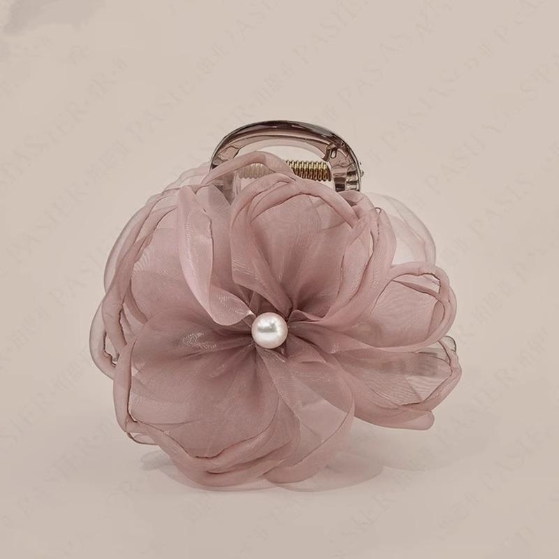 

Tiktok Same Begonia Blossom Medium 8cm Everyday Versatile Temperament Simple Romantic Flower Hair Grab Clip