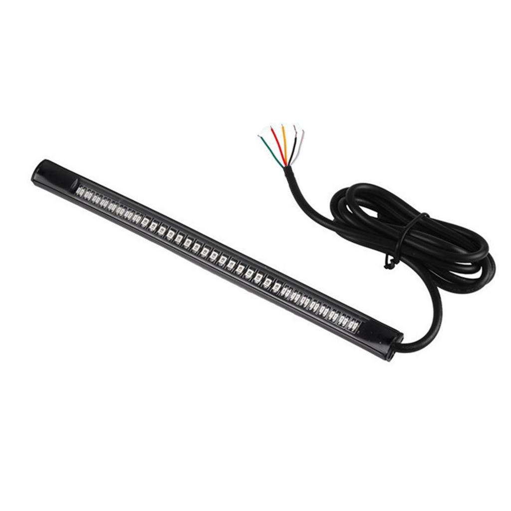 Motorcycle LED License Plate Light Multifunctional Red Yellow LED Tail Light for Modification