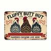 Funny Chicken Tin Sign Metal Farmhouse Wall Art