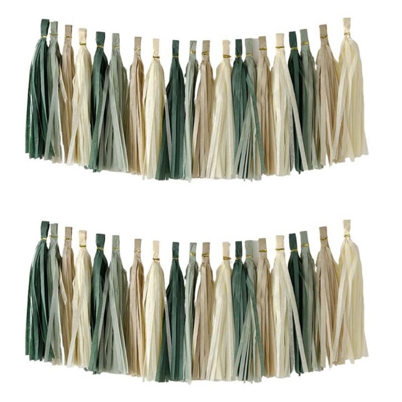 Colorful Paper Streamers Hanging Ornament for Wedding Decoration Baby Showers Birthday Holiday Party Supplies