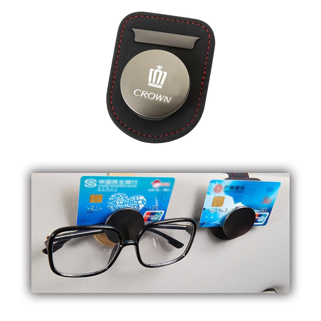 ZUISHENG Car Glasses Clip, Crown Crown Suitable for Crown, Eyeglass Frame, Car Storage, Suede