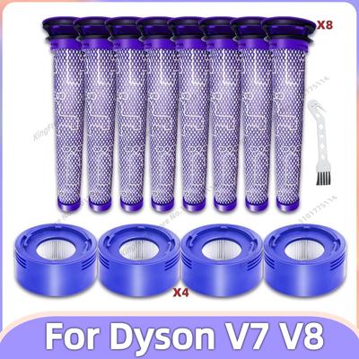 Compatible For Dyson V7 V8 Pre Filter Post Filter Replacement Parts Accessories Vacuum Front and Back Washable Filter