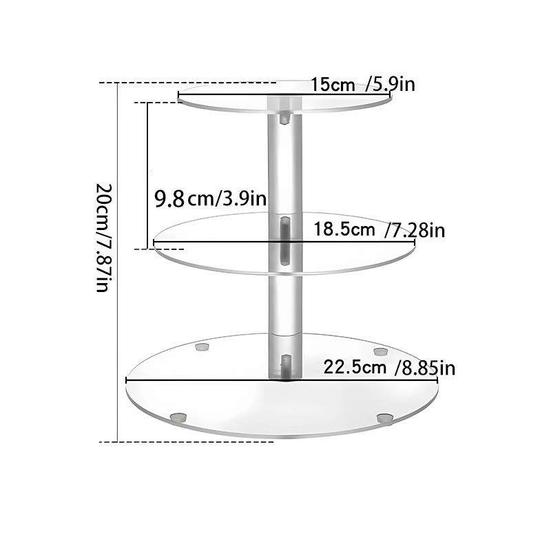 

3/4/5 Tier Acrylic Round Cupcake Stand Clear Birthday Cupcake Stand Holder Dessert Display for Wedding Birthday Christmas Party
