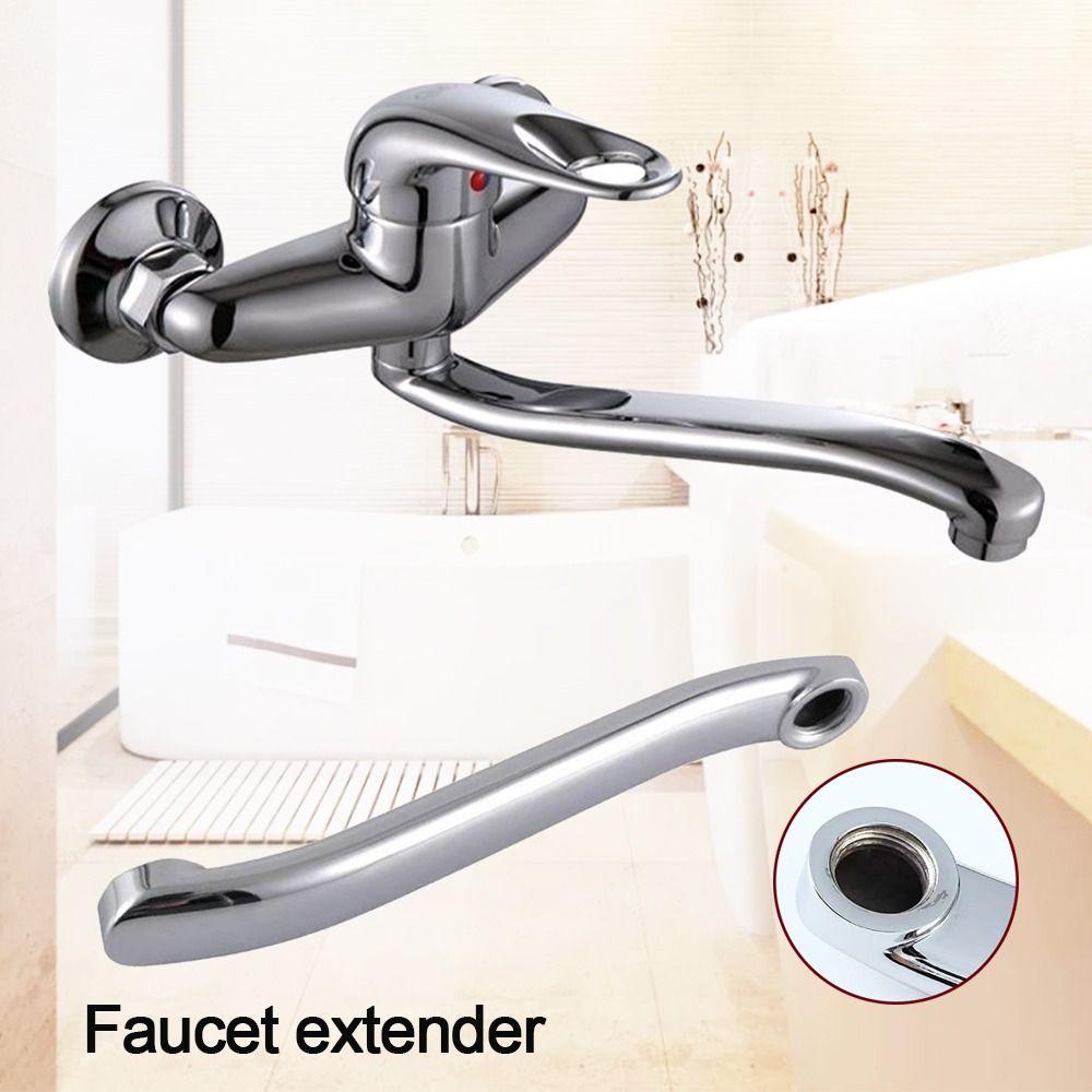 Durable S-type Faucet Extender Connector Quick Open Stainless Steel Basin Faucet Tube Outlet Pipe Replacement Fittings