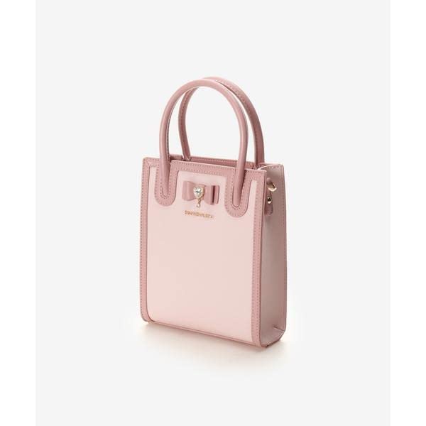 5 Ribbon Square Shoulder Bag Pink [Samantha Vega] Women's