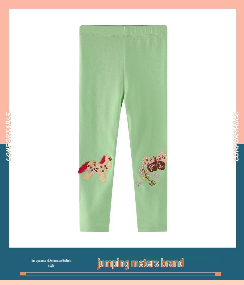 Girls' Long Cotton Leggings, Spring/Summer Princess-Style.