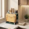 Stainless Steel Integrated Storage Organizer Rustproof Cutter Holder  Restaurant