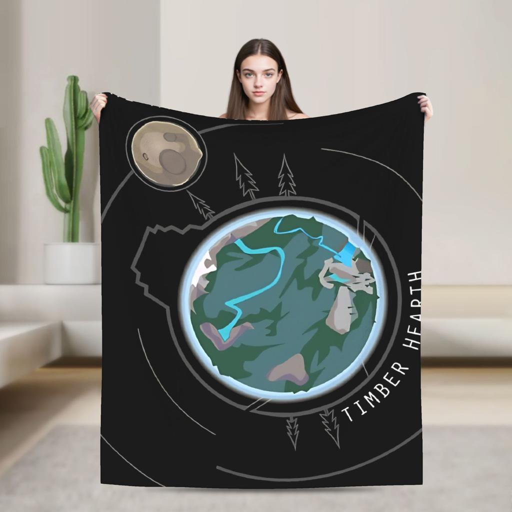 Outer Wilds Hearthian System Map Plush Blanket Kids Adult  Flannel Throw Blanket For Couch Bed Warm Soft Bedspread Gift Idea