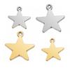 20-50pcs/lot Gold Color Stainless Steel Star Charms Pendant for Earrings Necklace Bracelet DIY Jewelry Making Components