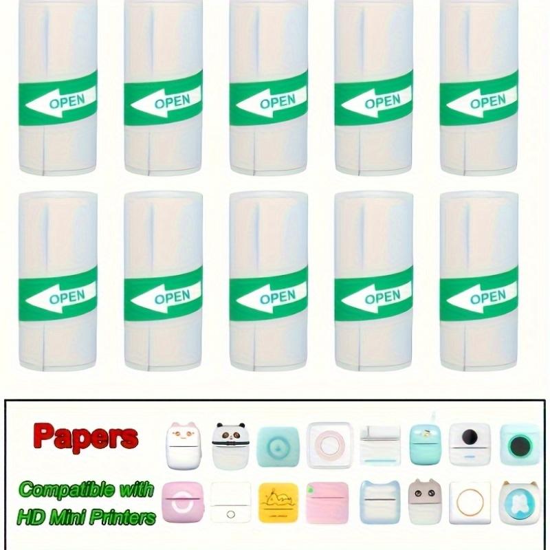 10 Rolls 57mm Premium Self-Adhesive Thermal Label Paper | Mini Printer Sticker for Wireless Study Notes & Photo Printing